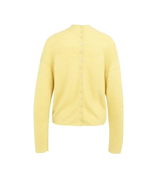 Gebreide trui met structuur en knoopsluiting achter