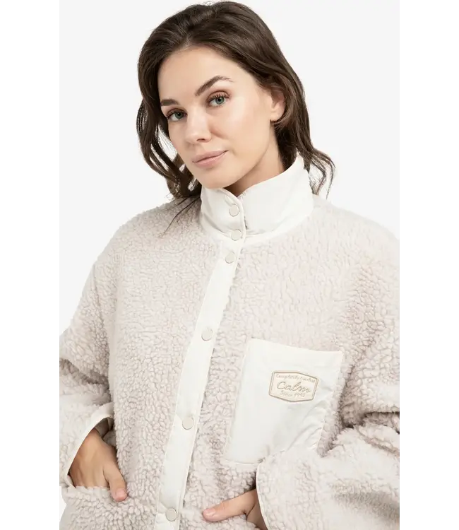 Omkeerbaar teddy jack met nylon borstzak