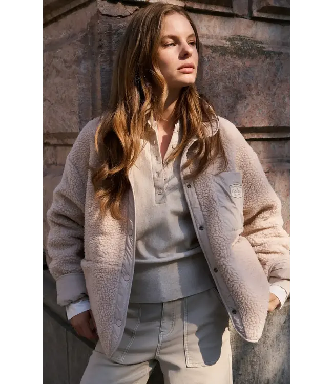 Omkeerbaar teddy jack met nylon borstzak