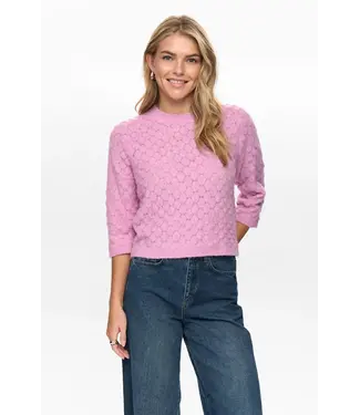 Nümph Riette leaf pointelle pull