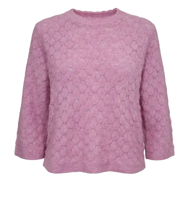 Riette leaf pointelle pull