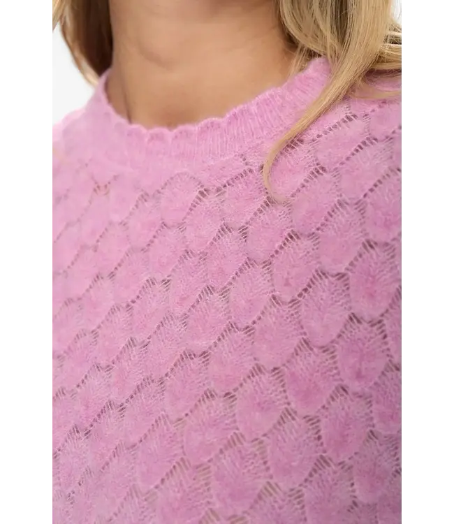 Riette leaf pointelle pull