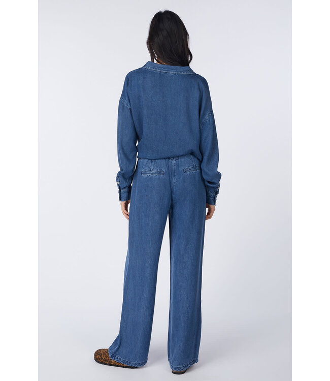 Moore pleated pants - Denim