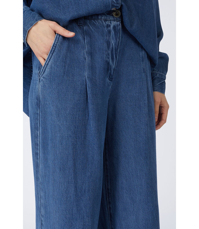 Moore pleated pants - Denim