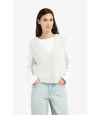 YAYA Sleeveless boucle cardigan