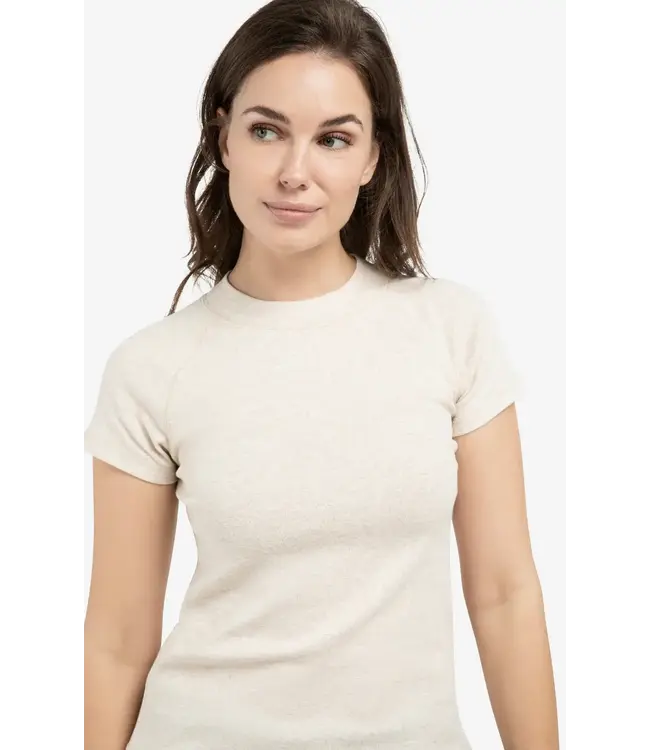 Melange raglan top