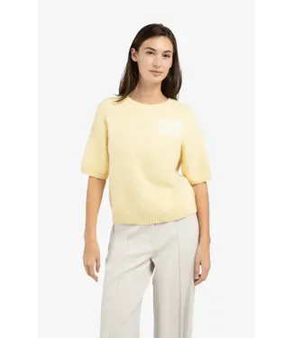 YAYA Knitted sweater with artwork