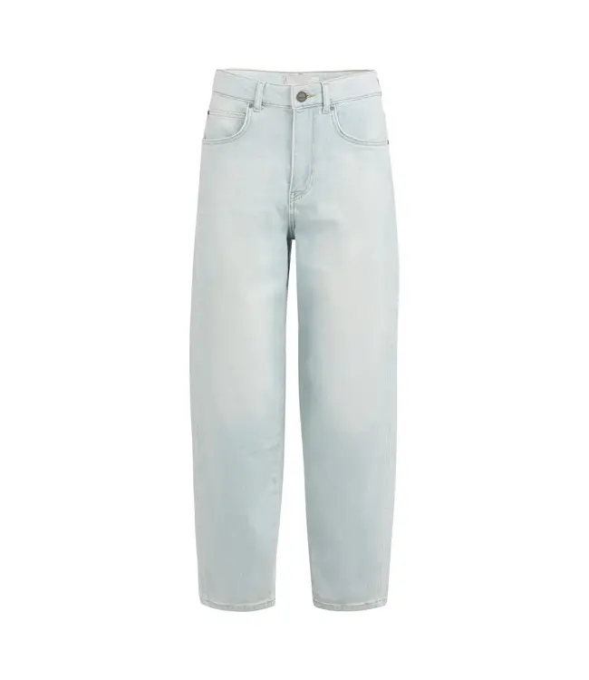 Barrel jeans in washed denim