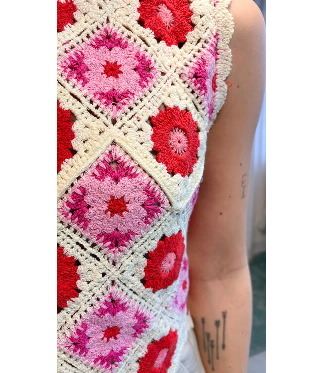 Sleeveless crochet top - TU