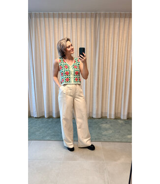 InApril1986 Crochet sleeveless top - Groen - TU