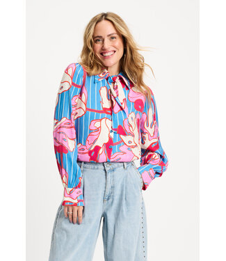 Pom Amsterdam Blouse - Urban flora stripe