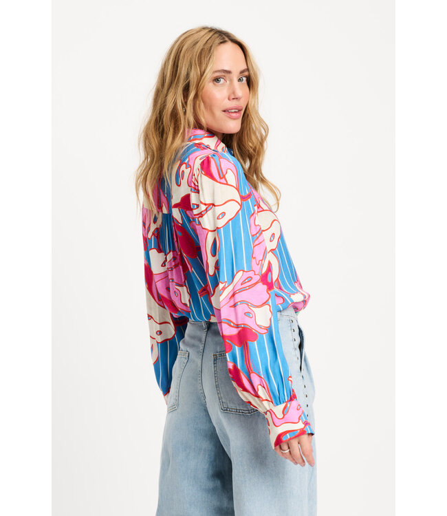 Blouse - Urban flora stripe