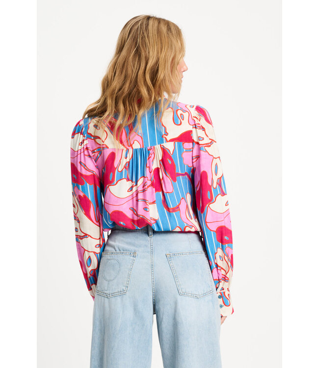 Blouse - Urban flora stripe