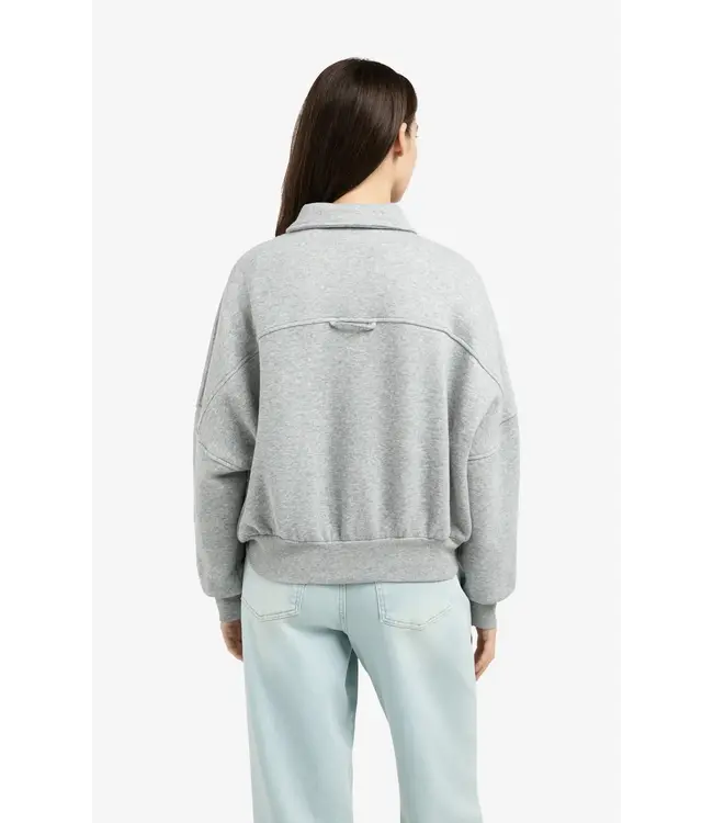 Sweat jacket with pockets - Grijs