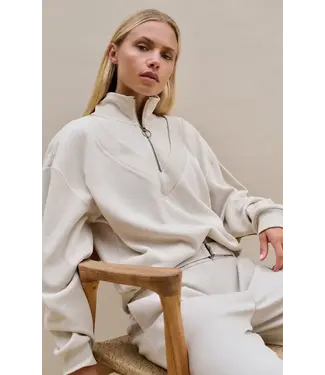 YAYA Sweater half zipper and double collar