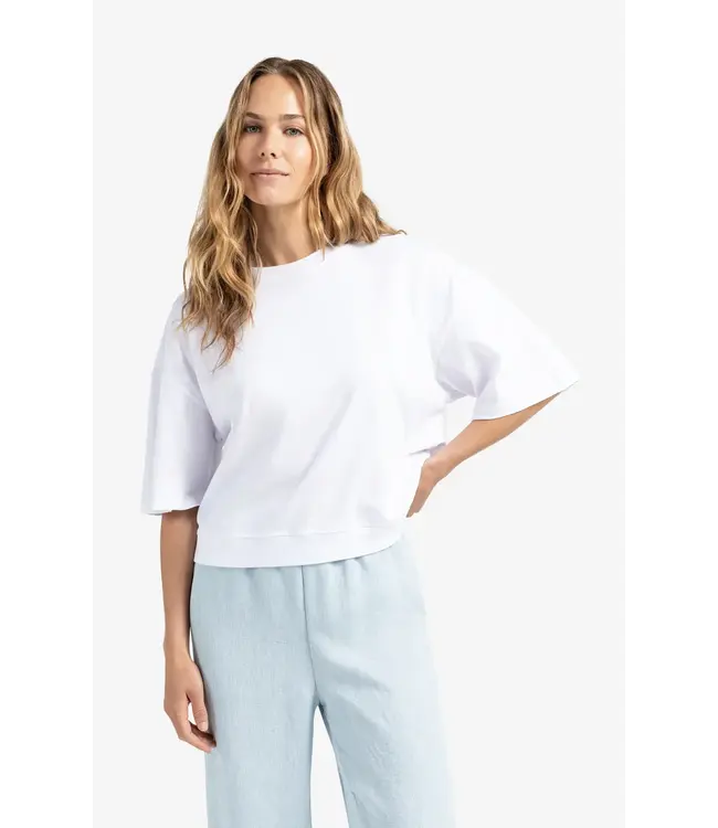 Cropped t-shirt short sleeves