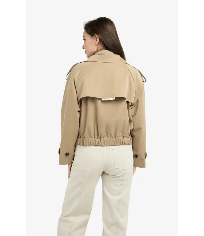 Short bomber trenchcoat