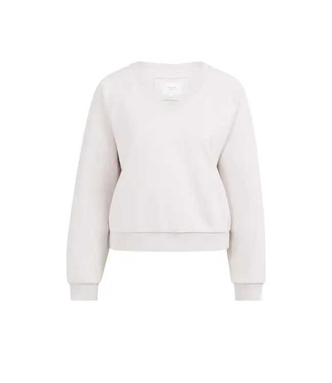 Sweater met V-hals en geribde boorden