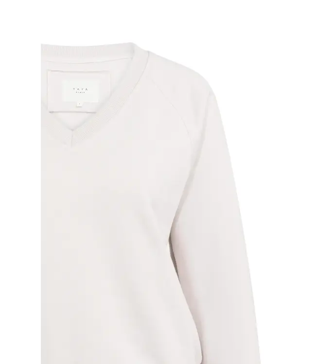 Sweater met V-hals en geribde boorden