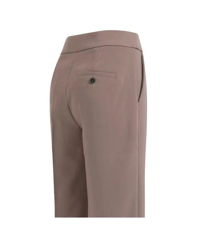 Pantalon met asymmetrische tailleband en rechte pasvorm