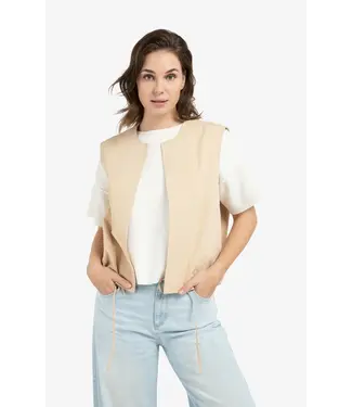 YAYA Mouwloos zomerjack met trekkoordjes