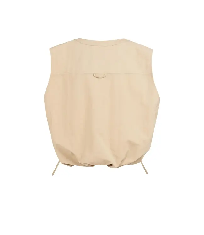 Mouwloos zomerjack met trekkoordjes