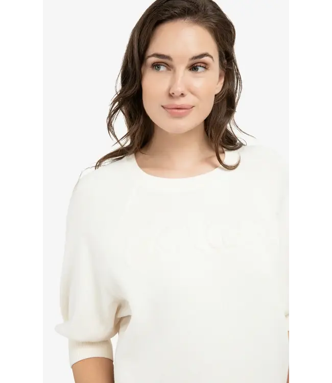 Sweater met raglanmouwen en geborduurd artwork