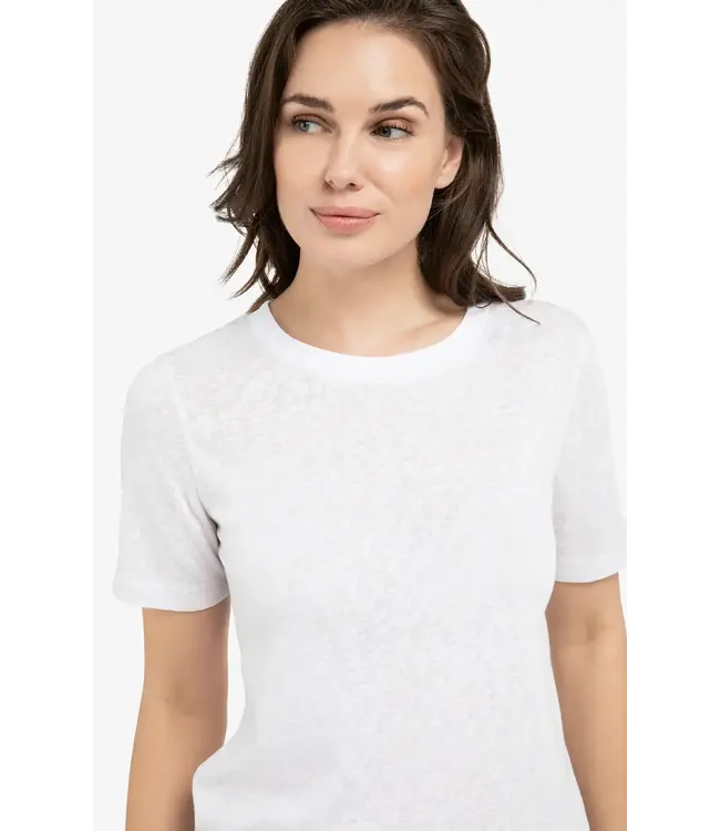 Gemêleerd T-shirt met contrasterende ribboord