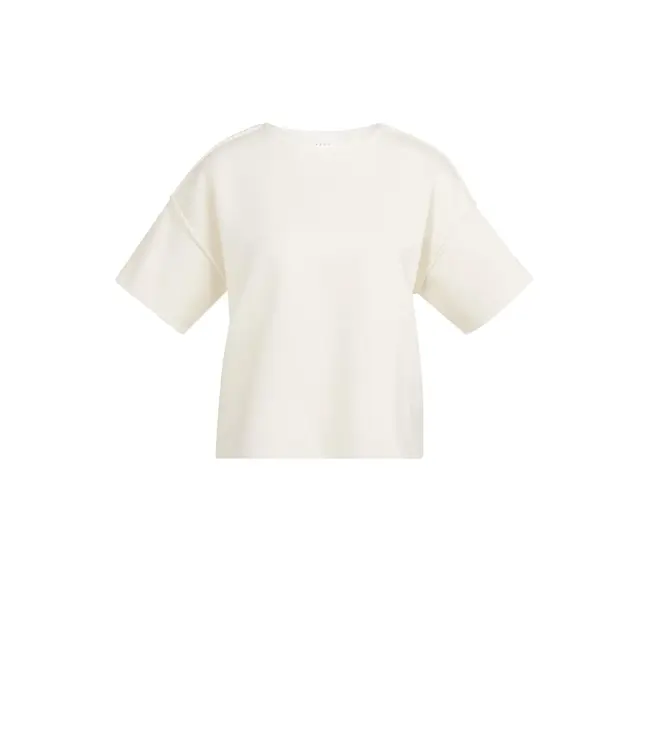 Sweater met korte mouwen en naaddetails