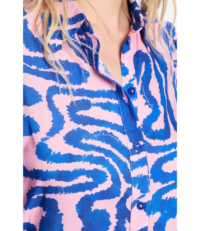 Blouse - Waves Pink Linen