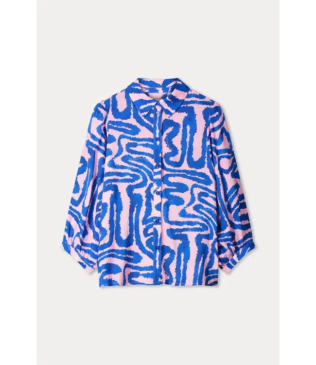 Blouse - Waves Pink Linen