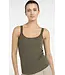 Singlet with mesh edge - Kaki