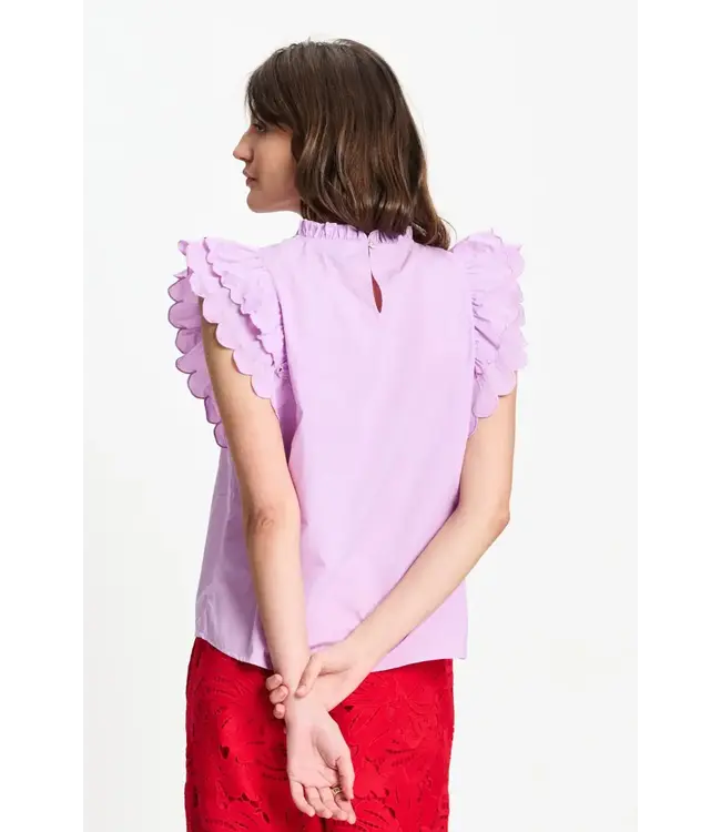 Ruffles lavender top