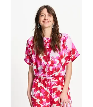 Pom Amsterdam Fenna bubble bloom blouse