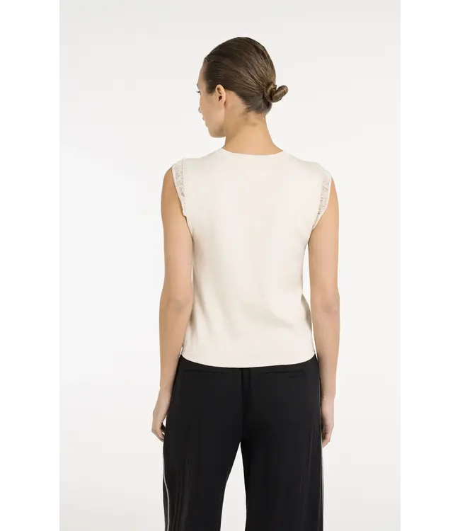 Top with fun sleeve edge