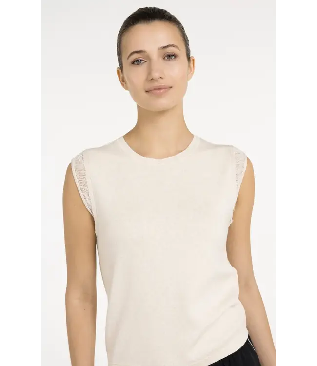 Top with fun sleeve edge