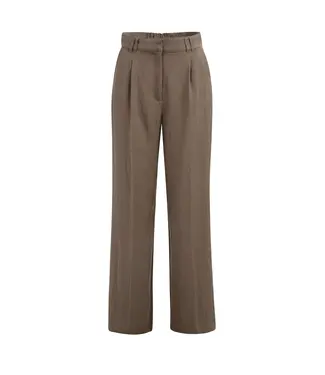 YAYA Woven wide leg trousers - Bruin