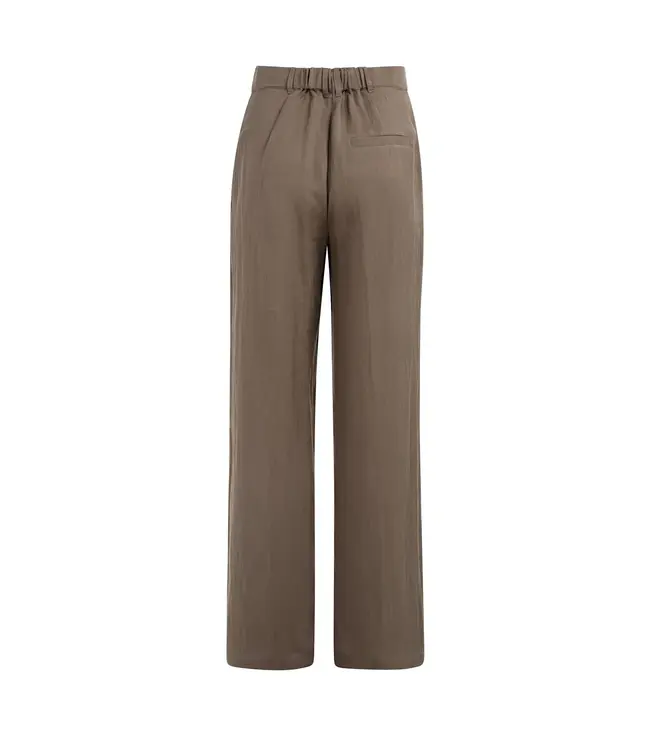 Woven wide leg trousers - Bruin