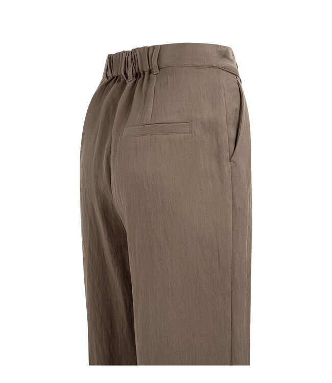 Woven wide leg trousers - Bruin