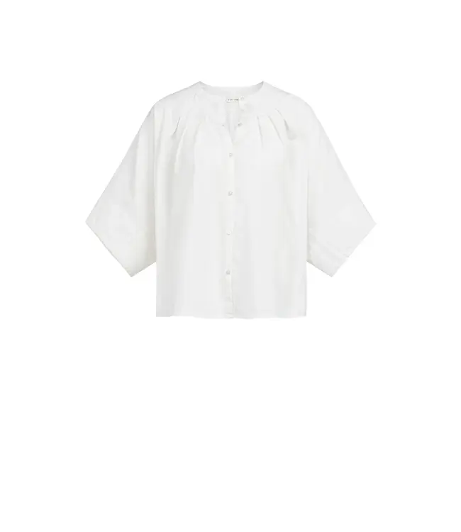 Batwing blouse with back pleat