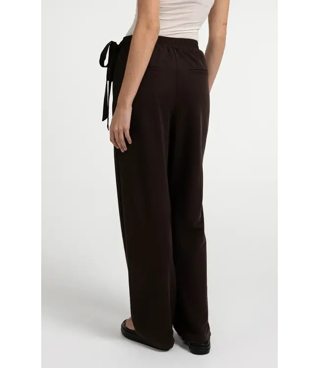Jersey wide leg trousers