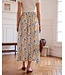 Bohemian floral slit skirt