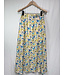 Bohemian floral slit skirt