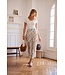 Bohemian floral slit skirt