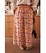 Paint floral slit skirt
