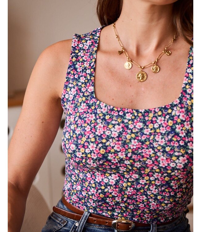 Floral square top