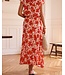 Riviera floral skirt - Rouge