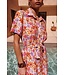 Paint floral shirt dress