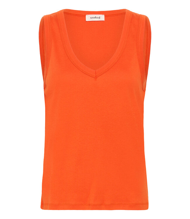 Cosette V-neck tank top - Pumpkin