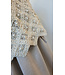 Crochet paillet top - Beige